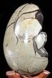 Septarian Dragon Egg Geode - Crystal Filled #50828-2
